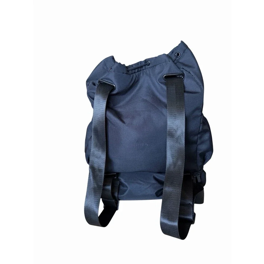 BEYOND YOGA Convertible Backpack Gym Bag In Satin Black Drawstring Closure